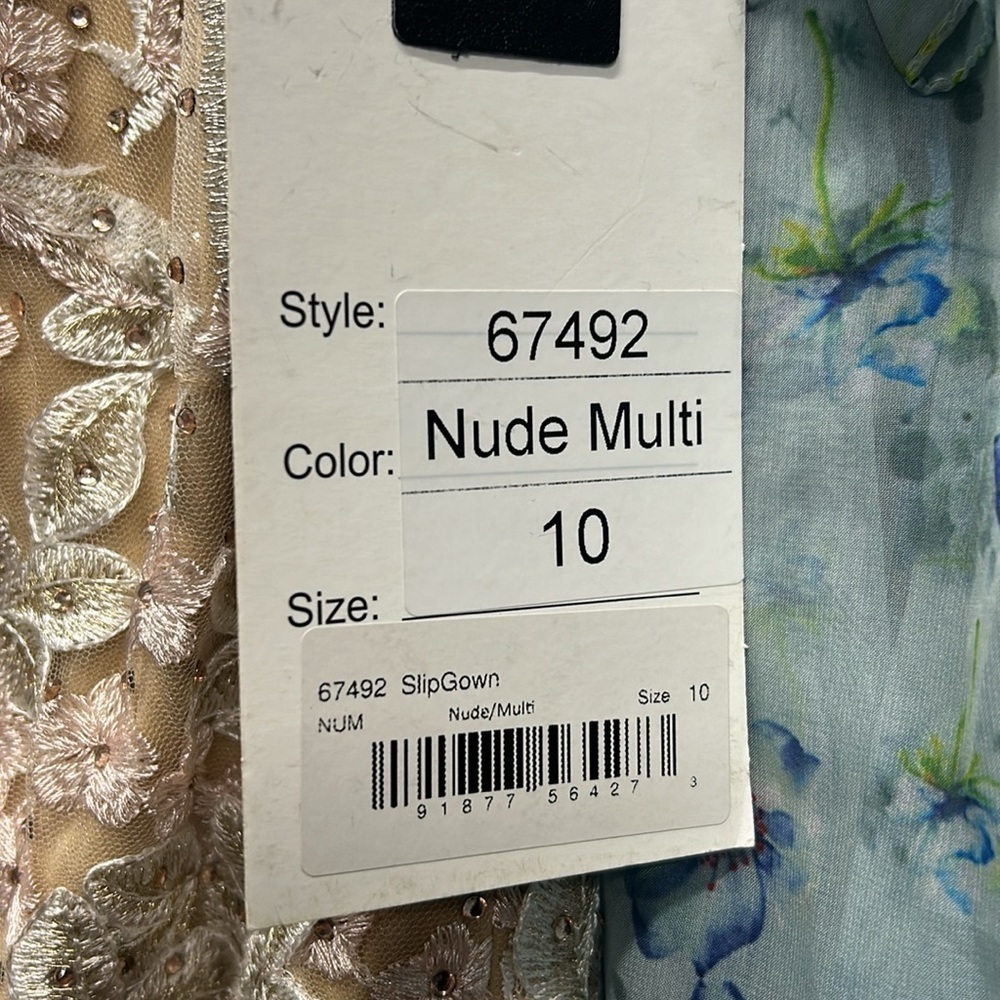Mac Duggal 67492 NWT FLORAL EMBROIDERED CORSET BODICE GOWN - Picture 9 of 10